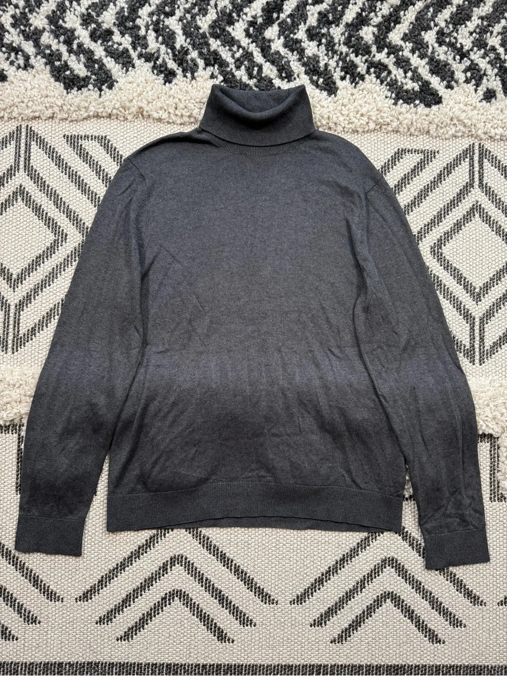 Men’s Banana Republic Gray Silk Cashmere Turtleneck Sweater Size L